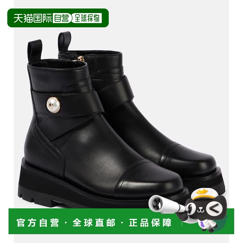 1h可退 香港直邮Jimmy Choo 周仰杰 女士 Meena 皮质短靴女靴