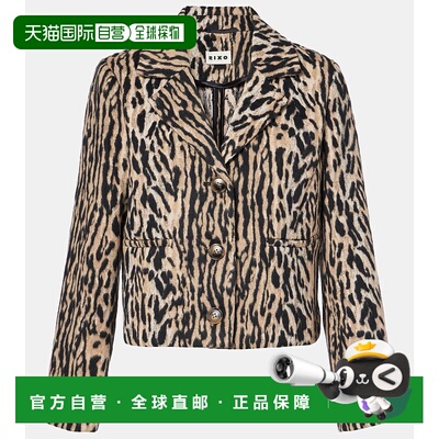 1h可退 香港直邮RIXO 女士 Leila 豹纹夹克 brown棕色 舒适时尚