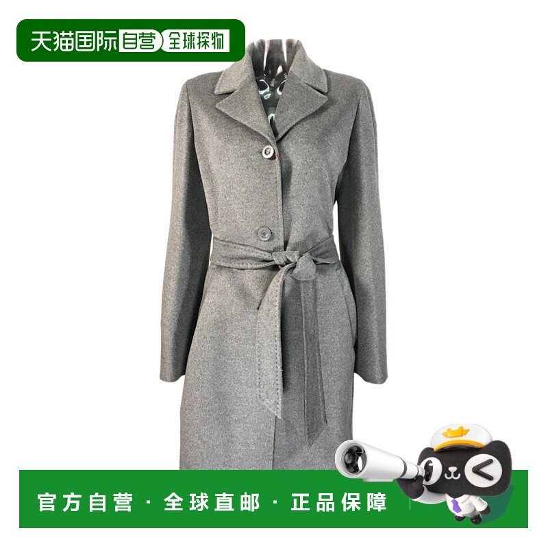 【99新未使用】香港直邮Max Mara 长袖系带大衣 6086137906
