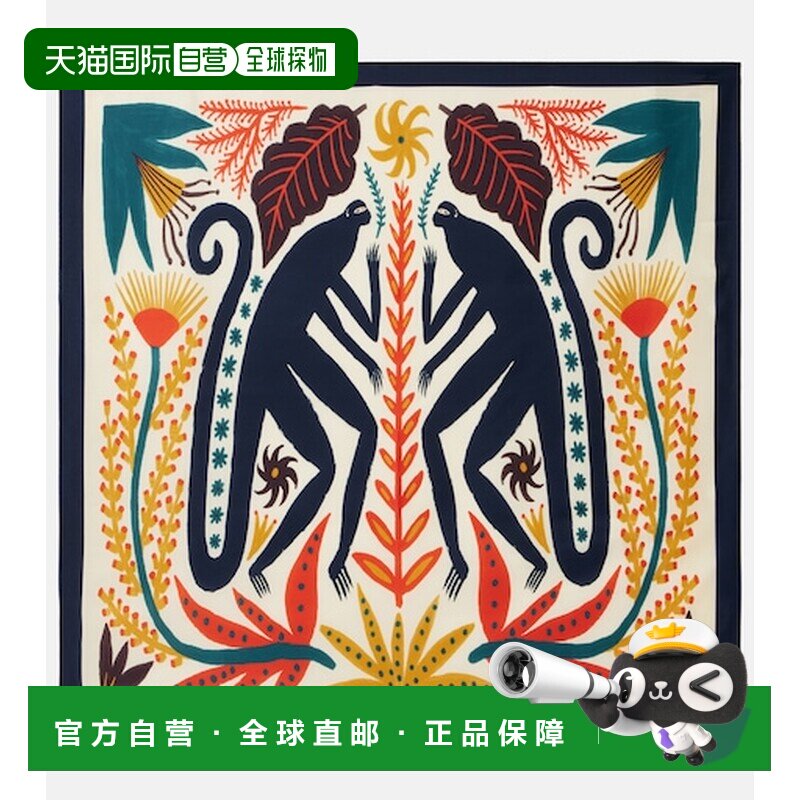 香港直邮Etro 艾特罗 女士 印花真丝斜纹围巾 colorful花色 舒适