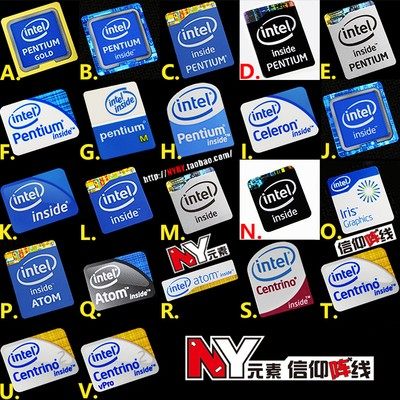 原装正品intel celeron奔腾 笔记本电脑 台式机 赛扬cpu标签 贴纸