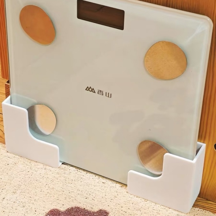 门后电子体重秤收纳架壁挂式免打孔置物架体脂秤上墙收纳神器支架