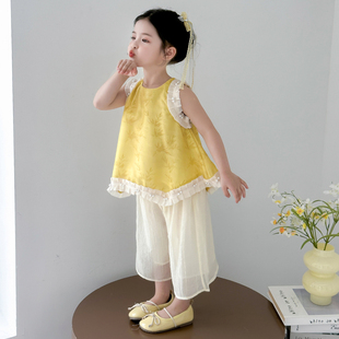 2025夏装 服饰外出服潮流 上衣套装 女童舒适舒服外穿甜美小朋友时尚