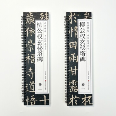 柳公权玄秘塔碑碑帖近距离临摹卡两卷书法字帖柳体楷书大楷毛笔字原大版唐代柳体古帖成人楷书初学者入门附简体旁注