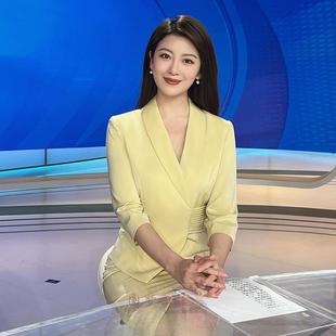 新闻主持人艺考上镜装演讲比赛新闻主播职业套装白领通勤面试正装