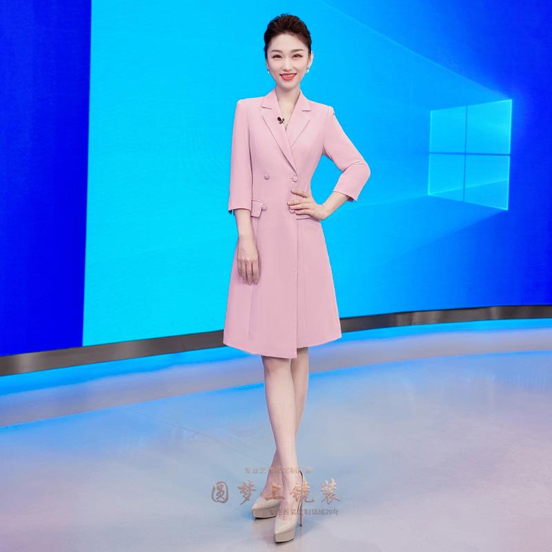 新闻主持艺考播音上镜西装