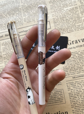 晨光喵喵屋喵星力速干直液式走珠笔ARP50914中性笔学生签字黑水笔
