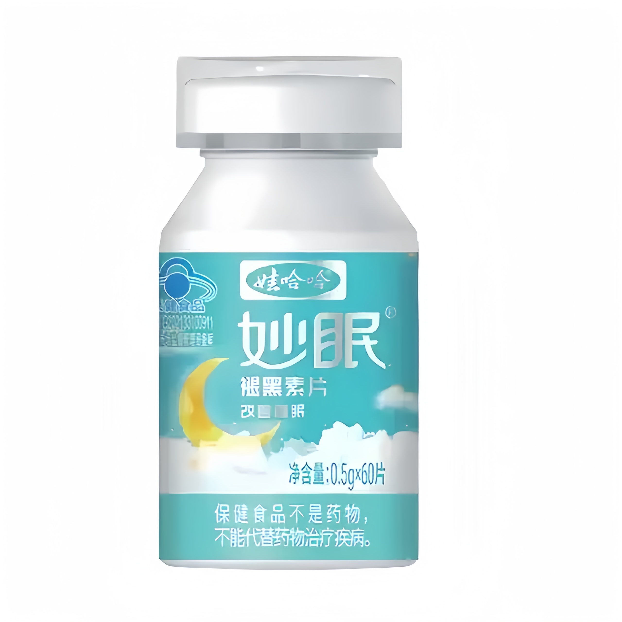 娃哈哈妙眠褪黑素片维生素B6改善睡眠成人助眠 防伪溯源 60片/瓶