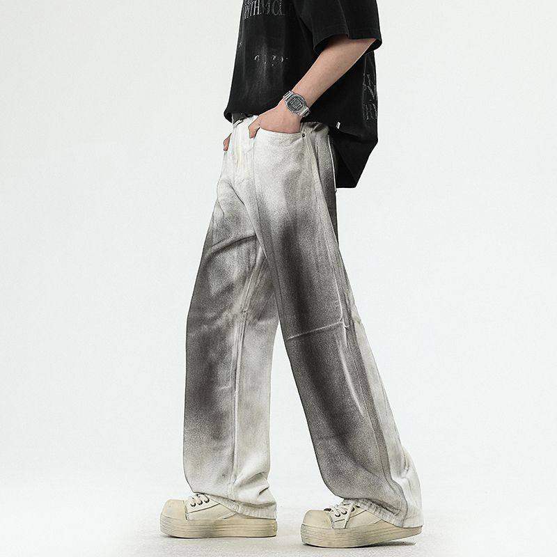 CYDCLUB 潮牌美式脏脏阔腿牛仔裤 2026 春男款直筒休闲长裤,男装,卫裤,淘宝优惠券,粉丝福利购,淘宝优惠卷