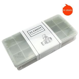 tray with box food mold ice cube silicone lid