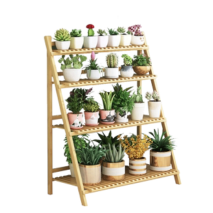 花架子阳台实木室内折叠简约现代多层置物架落地绿萝盆栽省空间