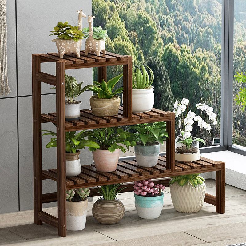 阳台花架落地式置物架多层实木爬藤支架客厅飘窗台阶梯式多肉架子,住宅家具,花架/花几,淘宝优惠券,粉丝福利购,淘宝优惠卷