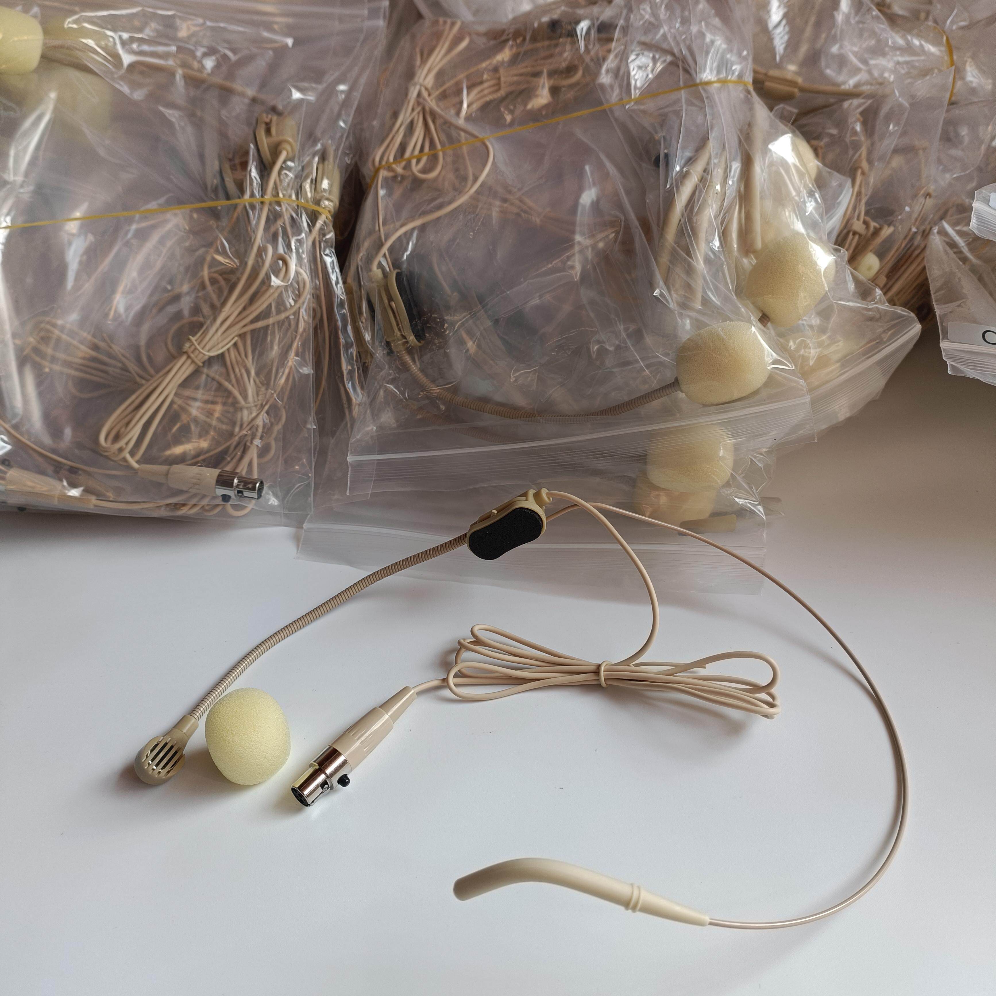 健身房教练麦包三针四孔无线腰包发射器头戴麦克风教学耳麦话筒线