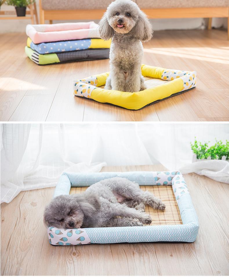 Ruijinmao dễ dàng để làm sạch mùa hè cắn mùa hè cũi Teddy luật Doosan chó mat mèo vật nuôi cần thiết hàng ngày - Cat / Dog hàng ngày Neccessities bình nước treo chuồng