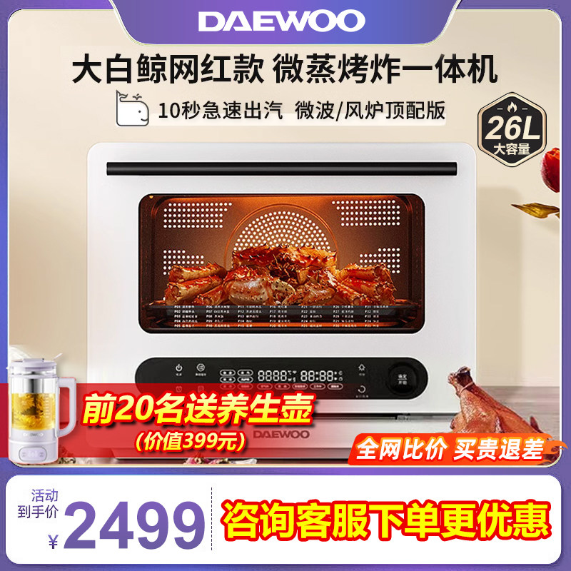 大宇WZK02微蒸烤炸一体机风微波炉
