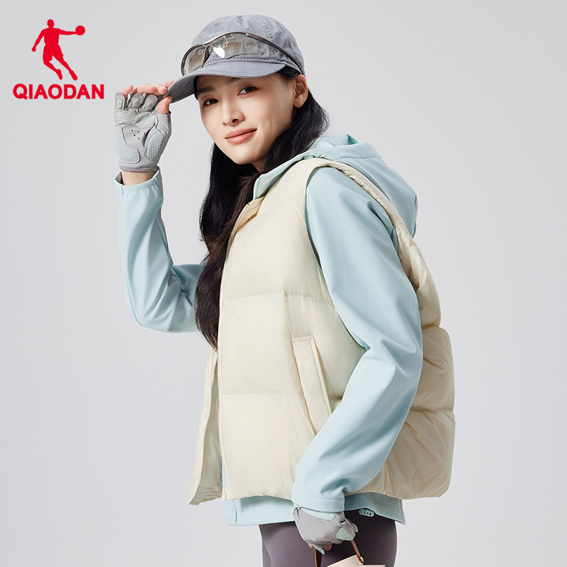 乔丹羽绒短裤马甲防泼水抗静电