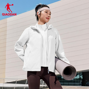 乔丹官方商场QDEFD2254442加绒内搭运动风衣两件套冬季梭织厚外套