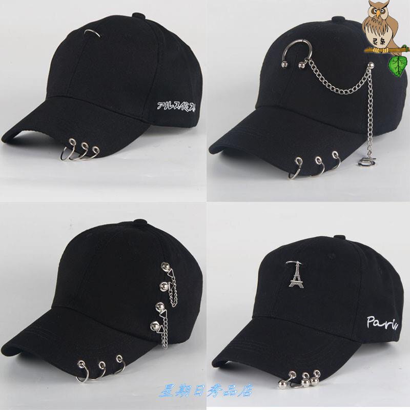 夏天棒球帽铁环帽子男带环嘻哈帽青年街头圆环鸭舌帽女韩版遮阳帽|ruв категории Аксессуары, шляпа - от Buy2taobao.com для оказания профессиональной услуги покупки агента Taobao