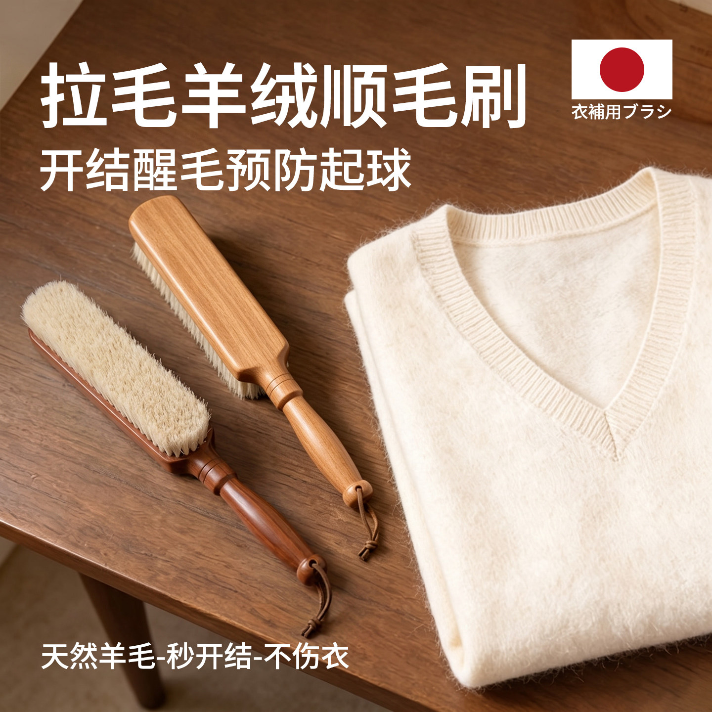 日本品质天然羊毛多功能清洁刷