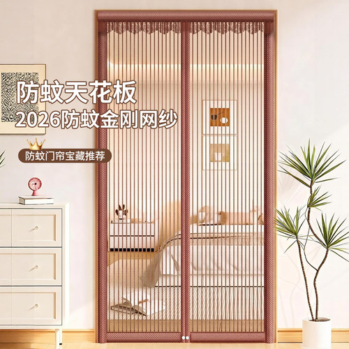 防蚊门帘2026新款全磁条金刚网