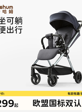 Beeshum婴儿推车可坐可躺轻便折叠高景观宝宝推车新生儿童推车B6