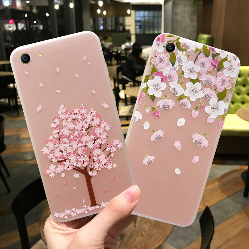 oppoa79手机壳女潮oppoa77透明a77磨砂a73t保护套a79少女款oppoa83超薄硅胶oppo全包防摔oppa软壳ins风樱花树