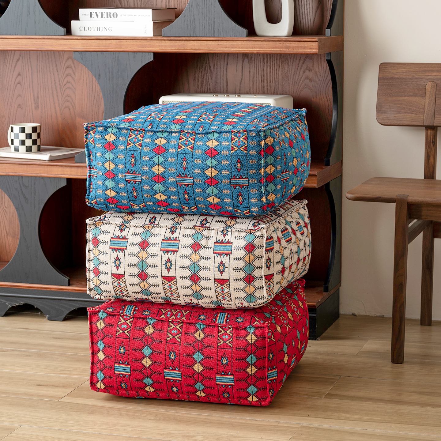 民族风格坐垫蒲团坐墩条纹