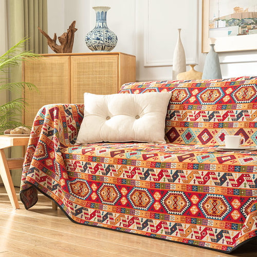 时光与布涤棉民族风提花布