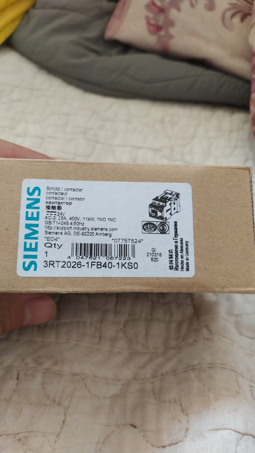 3RT2026-1FB40-1KS0西门子接触器，原装德国进口，现货