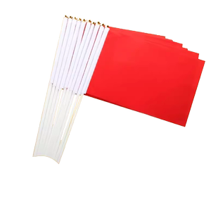 50个小彩旗小红旗手摇旗带杆包邮手拿运动会手持三角旗早操手挥白黄旗定制插地标记工地红黄蓝绿粉白色旗定做