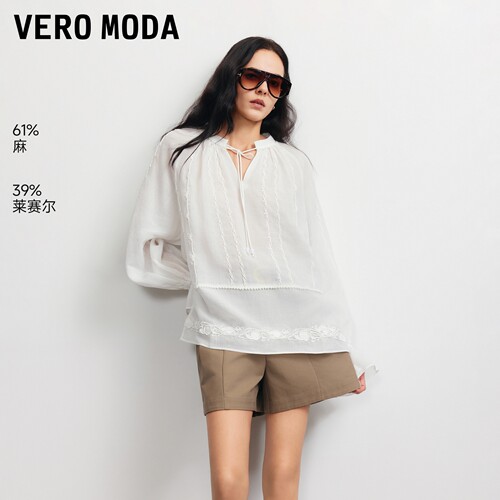 VeroModa衬衫含麻莱赛尔