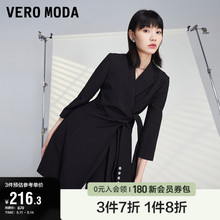 Moda奥莱连衣裙子春秋清仓复古通勤翻领轻熟风西装 裙女 Vero