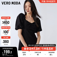 VeroModa方领法式小黑裙图片品牌价格怎么样？