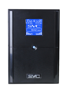 SVC UPS不间断电源V-1500 900W稳压单台电脑后备1小时USB自动关机