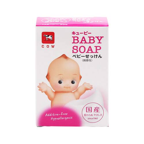 日本COW婴儿沐浴皂低敏牛乳石碱新生宝宝专用沐浴洗澡洗脸洗手90g