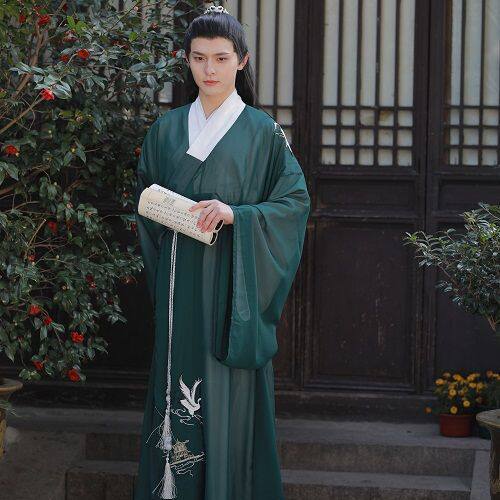 원래 HANFU 학생 남성과 여성의 일일 명나라 도교 가운 봄 여름 가을 바람 슈퍼 요정 넓은 소매 자수 개선 고대 의상