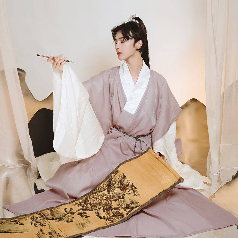 HANFU 남성 요정 고대 스타일 옷 명나라 HANFU 도교 가운 학생 고대 의상 HANFU 슈퍼 요정 가을 겨울 인터넷 연예인의 전체 세트