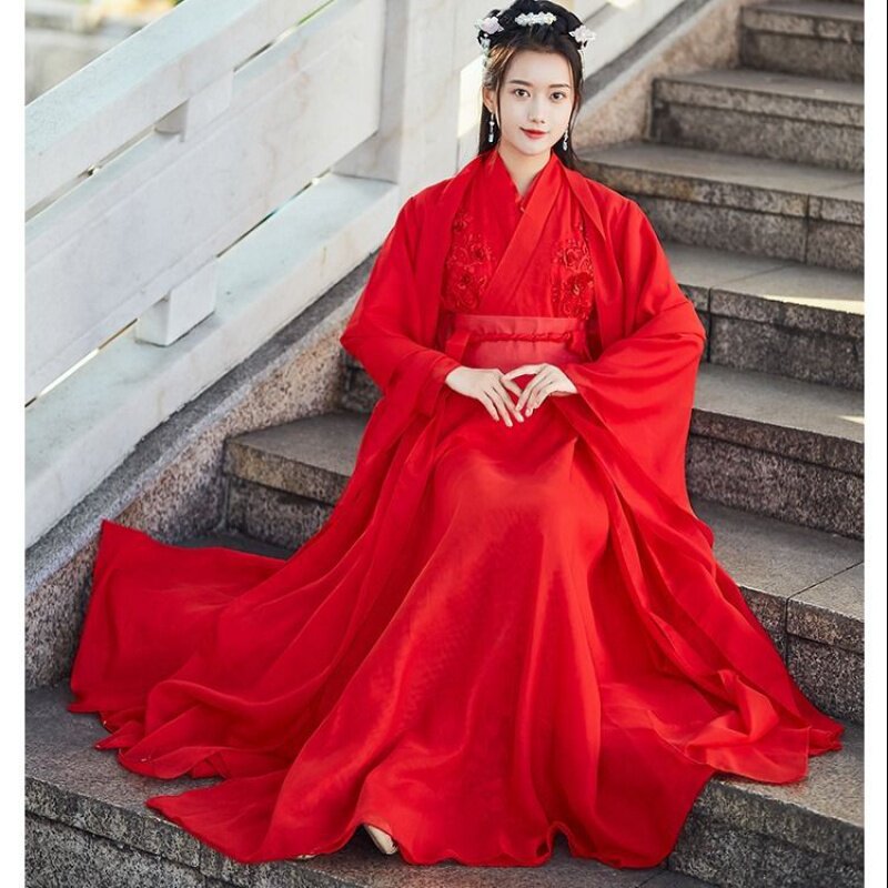 여성을 위한 빨간색 고전 무용 의상 우아한 중국 스타일 큰 물고기와 베고니아 댄스 의상 선녀 홍 조원 한 의상