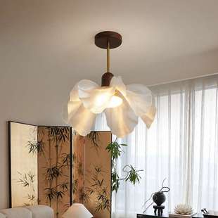 花瓣灯法式吊灯中古侘寂风设计房间餐厅灯具宋式美学卧室书房灯具