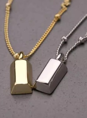 小链气质几何通体纯银S925吊坠