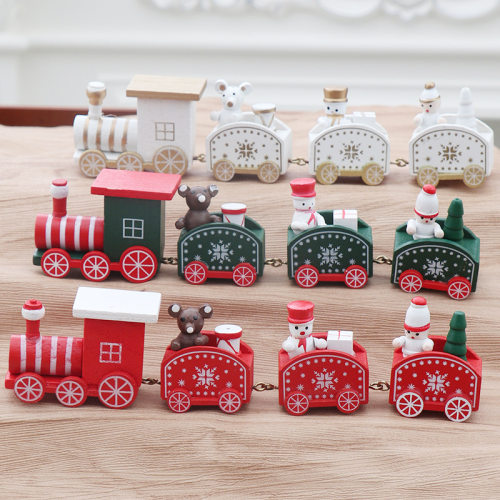 Christmas Decorations train Wooden Children's toy gift train