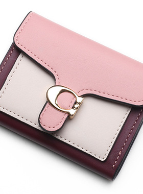 New cute little girl short student wallet mini multifunctio