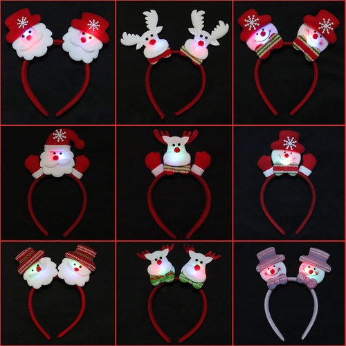 Christmas headband, Christmas luminous hair buckle, adult