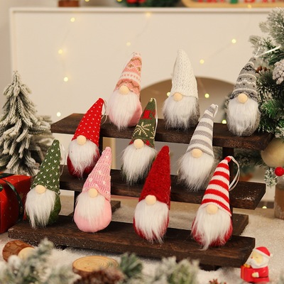 New Christmas Decorations Christmas Tree Face Elderly Doll