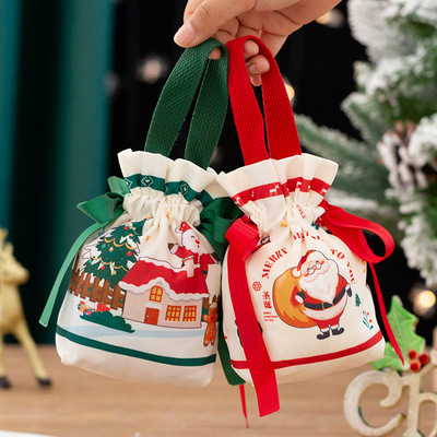 Christmas Box Bag Canvas Bag Christmas Candy Packaging Box