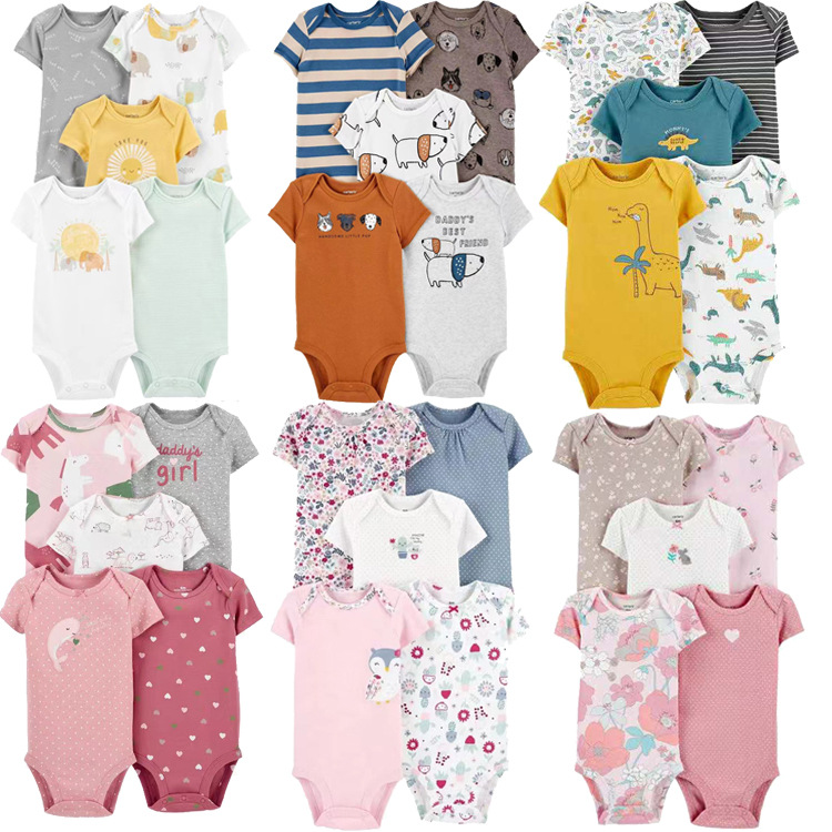 summer newborn clothes baby cotton fashion romper 5pcs set