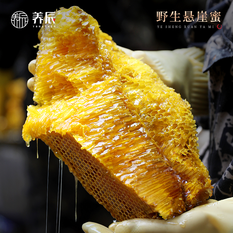 养辰云南深山野生蜂蜜悬崖蜜纯正天然百花蜜岩蜜大黑蜜蜂正品500g