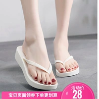 Có thể ra mắt trong mạng nước dép xỏ ngón màu đỏ nữ mặc 2019 mới hè ngọt ngào hoang dã ướt ướt dép lê chân chèo - Dép dép bánh mì nữ có hình