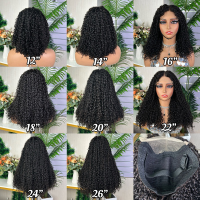 5x5前蕾丝缅甸曲假发真人发发套human hair pixie curly wigs