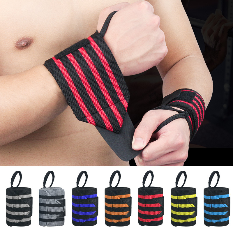 现货护腕篮球健身举重手腕支撑加压助力绷带防扭伤护具